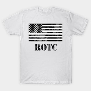 Military Rotc Faded Veteran Flag T-Shirt